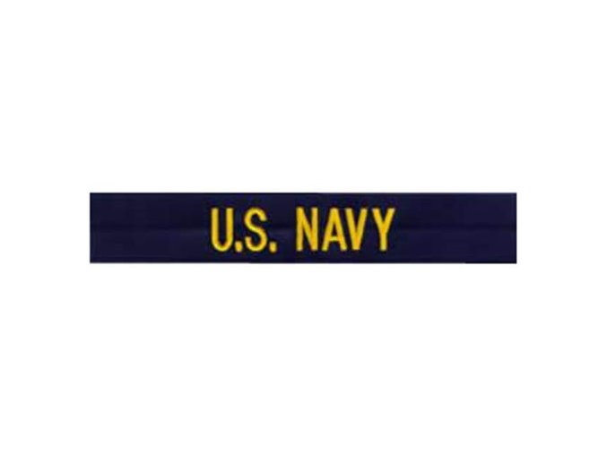 Nášivka "U.S. NAVY" zlatá niť MODRÁ
