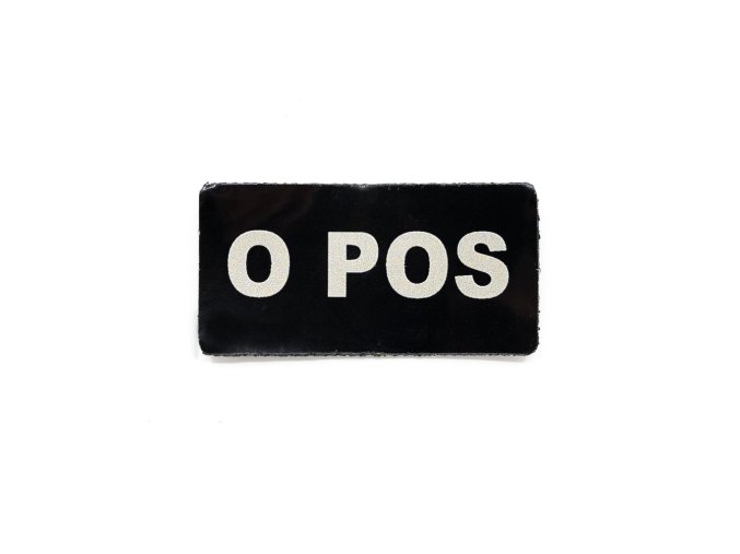 Nášivka IFF IR krevní skupina VELCRO 0 POS ČERNÁ
