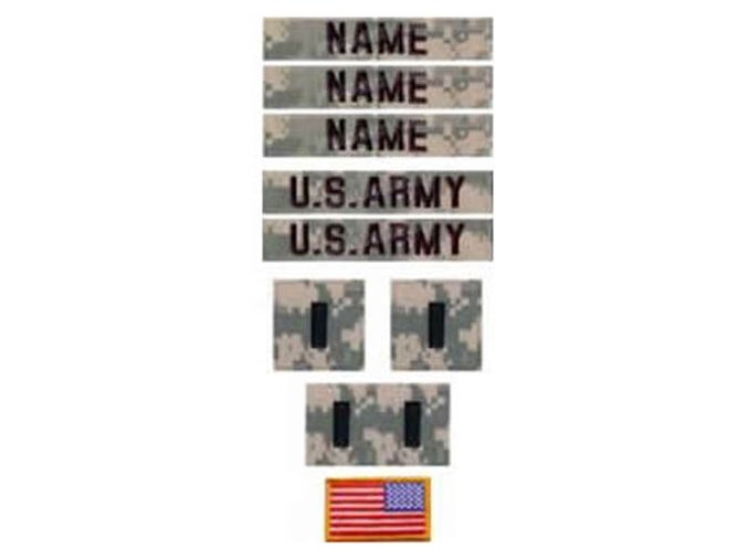 Nášivky U.S. ARMY sada 10ks VELCRO ACU DIGITAL