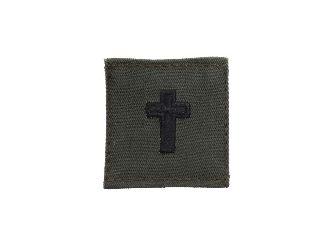Nášivka VOJENSKÝ KNĚZ velcro ZELENÁ