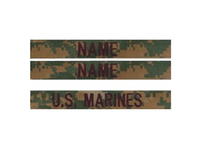 Nášivky U.S. MARINES sada 3 ks MARPAT WOODLAND