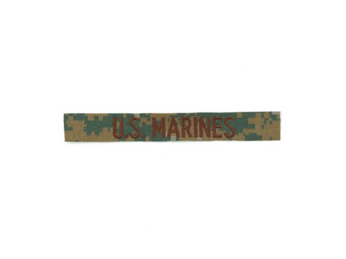 Nášivka "U.S. MARINES" hnědá nit MARPAT WOODLAND