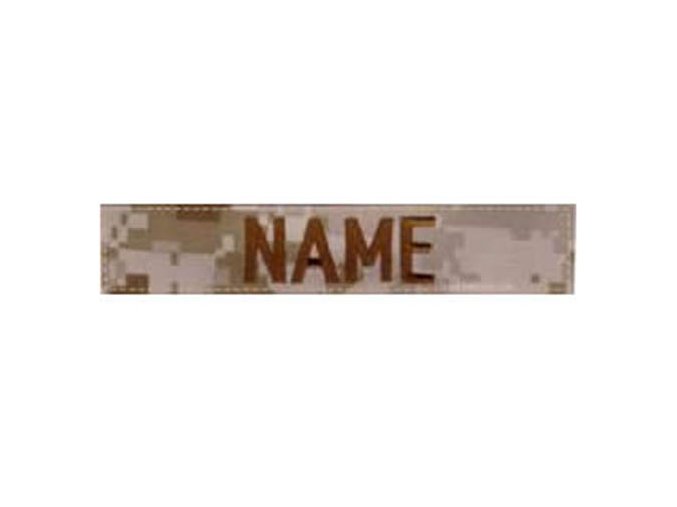 Nášivka jmenovka "NAME" 12,5 cm VELCRO MARPAT DESERT