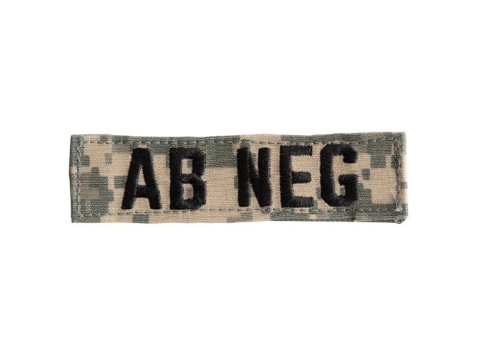 Nášivka krevní skupina AB NEG VELCRO ACU DIGITAL