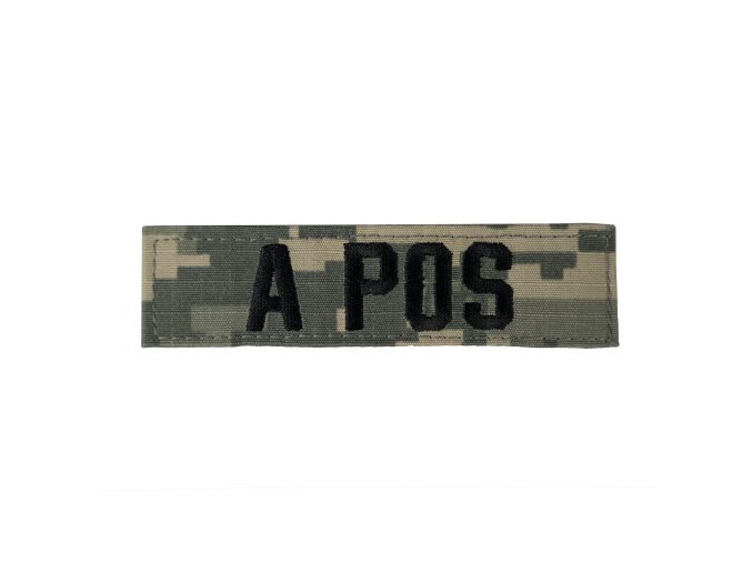 Nášivka krevní skupina A POS VELCRO ACU DIGITAL
