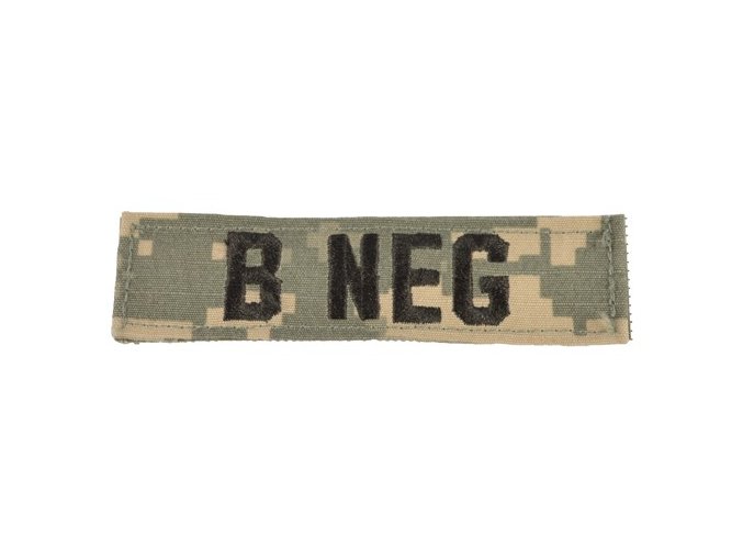 Nášivka krevní skupina B NEG VELCRO ACU DIGITAL