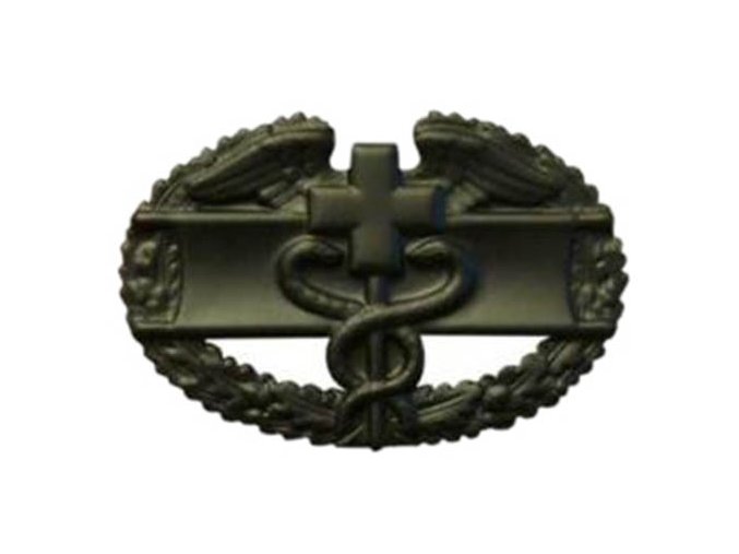 Odznak US COMBAT MEDICAL 1st AWARD ČERNÝ