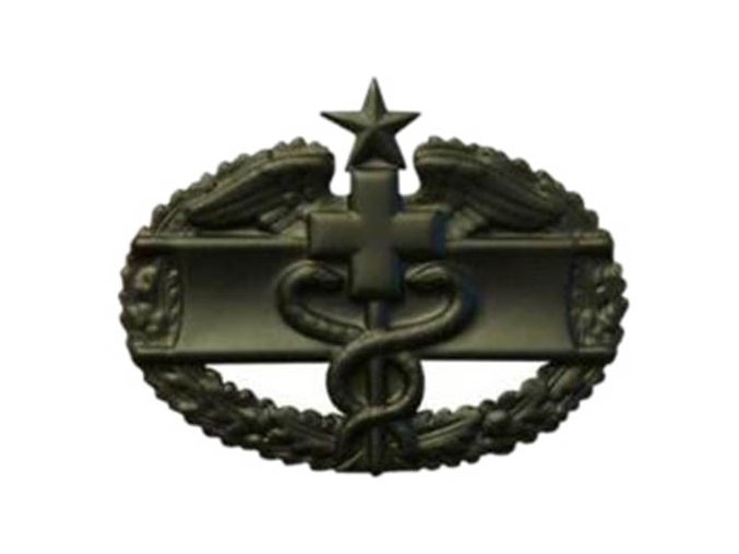 Odznak US COMBAT MEDICAL 2nd AWARD ČERNÝ