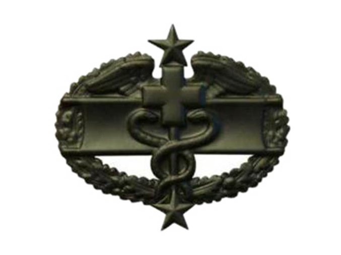 Odznak US COMBAT MEDICAL 3rd AWARD ČERNÝ