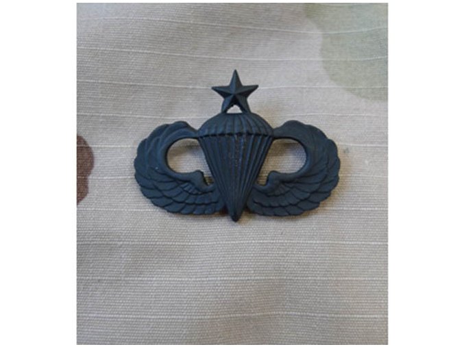 Odznak US PARACHUTIST Senior - ČERNÝ