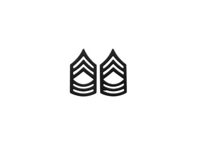 Odznak hodnosti Army MASTER SERGEANT SUBDUED ČERNÝ