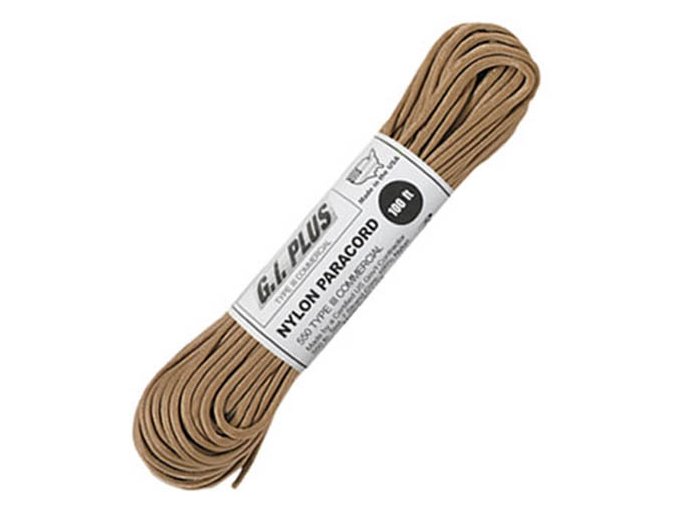 Šňůra PARACORD nylon 550LB ø 4 mm / 30 m TAN