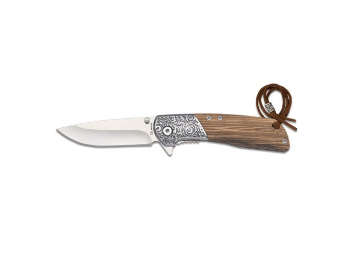 Nůž zavírací ZEBRA WOOD hladké ostří