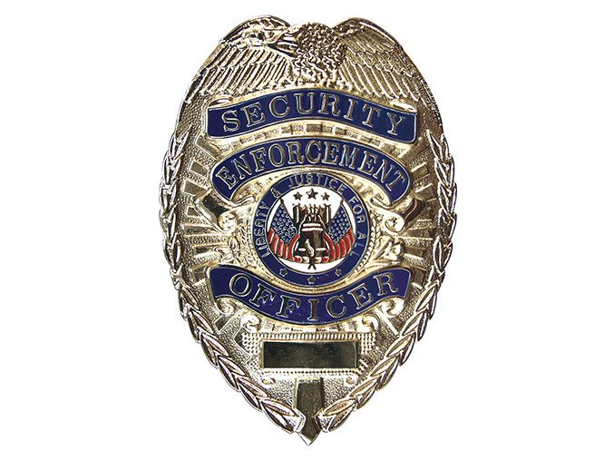 Odznak DELUXE SECURITY ENFORCEMENT OFFICER STŘÍBRNÝ