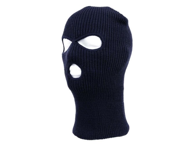 Kukla se 3 otvory pletená MODRÁ