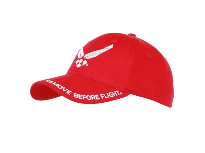 Čepice baseball Remove Before Flight ČERVENÁ