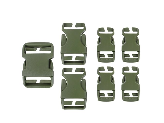 Přezky náhradní REPAIR KIT 7 ks ZELENÉ