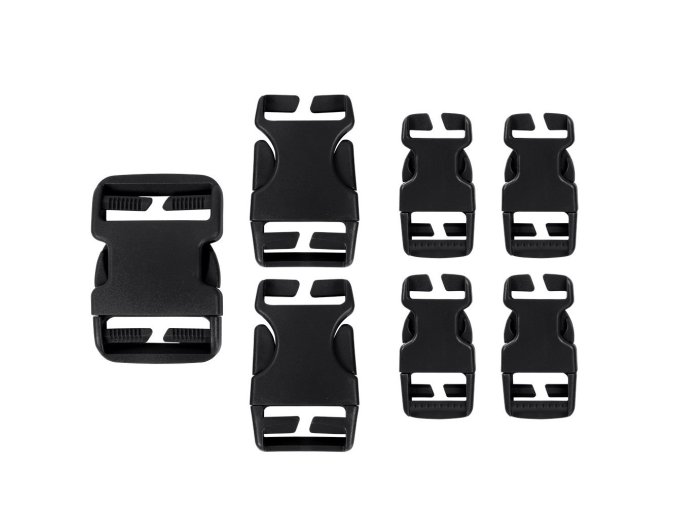 Přezky náhradní REPAIR KIT 7 ks ČERNÉ