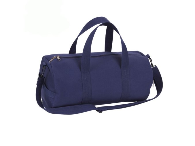 Taška přes rameno VÁLEC 48 x 23 cm bavlněná MODRÁ