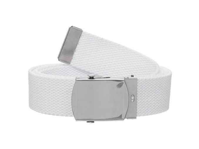 Opasek s kovovou přezkou 30 mm BÍLÝ