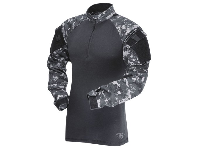 Košile taktická COMBAT TRU 1/4 ZIP URBAN DIGITAL/ČERNÁ