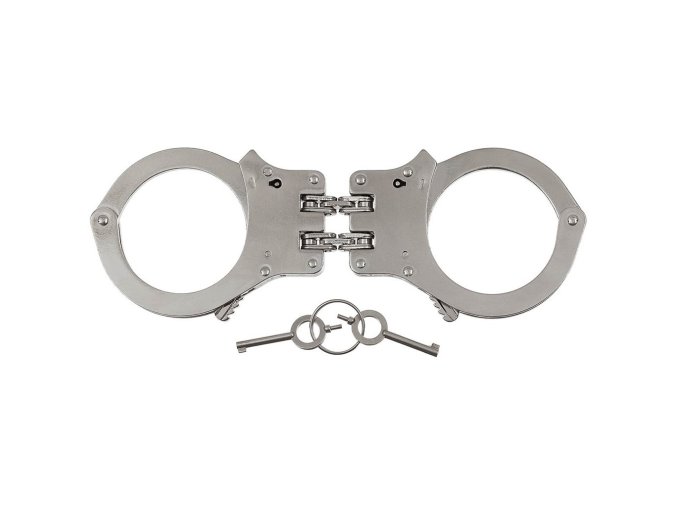 Pouta policejní DOUBLE LOCK /řetěz/ STŘÍBRNÁ