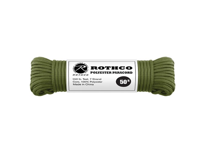 Šňůra PARACORD polyester 550LB ø 4 mm / 15 m ZELENÁ