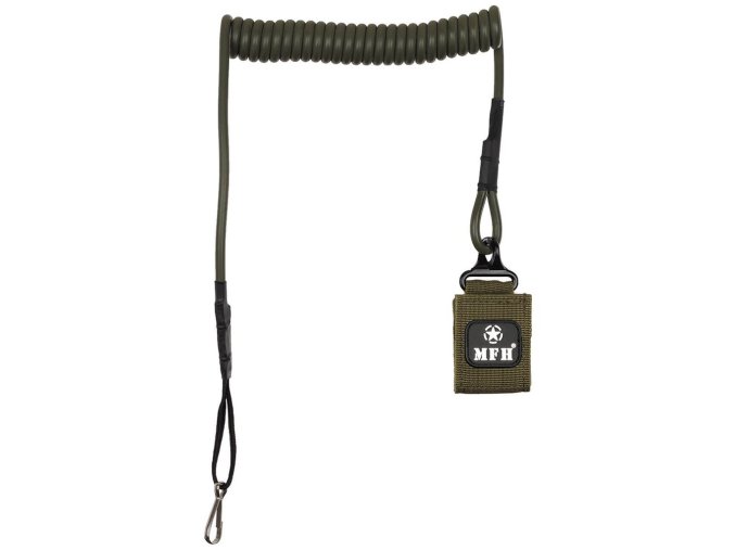 Kabel (telefonní) bezpečnostní ke zbrani ZELENÝ