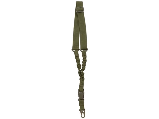 Popruh BUNGEE jednobodový s karabinou ZELENÝ