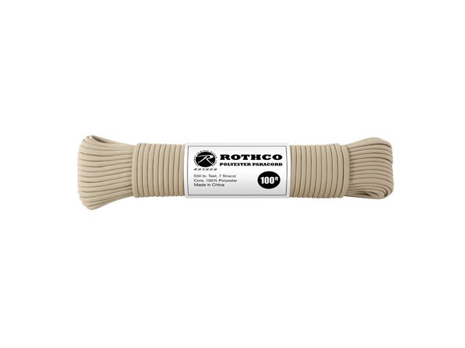 Šňůra PARACORD polyester 550LB ø 4 mm / 30 m TAN