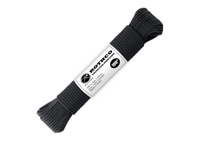 Šňůra PARACORD polyester 550LB ø 4 mm / 30 m ČERNÁ