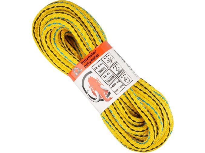 Lano paraloc ø 10 mm / 10 m (1800kg) žlutomodročerné