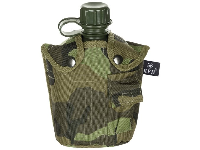 Láhev polní US nylonový potah 1L vz.95 les