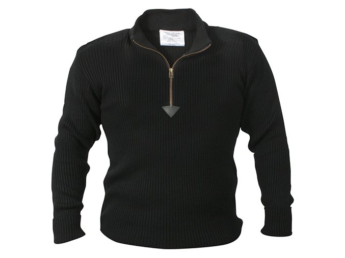 Svetr ACRYLIC COMMANDO 1/4 zip ČERNÝ