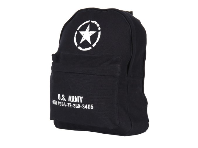 Batoh dětský U.S. ARMY plátěný ČERNÝ