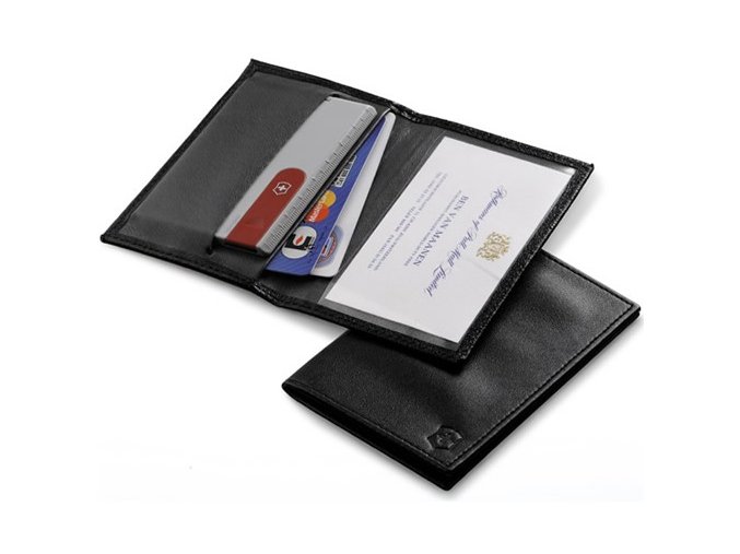 Pouzdro kožené pro SwissCard ČERNÉ