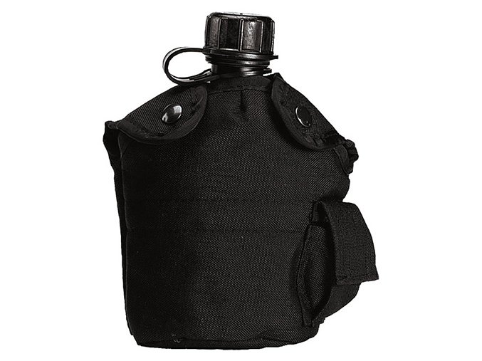 Obal na US láhev 1 l se sumkou nylon ČERNÝ