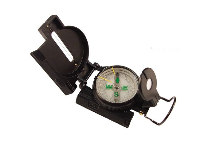 Kompas TACTICAL MARCHING kovové tělo ČERNÝ