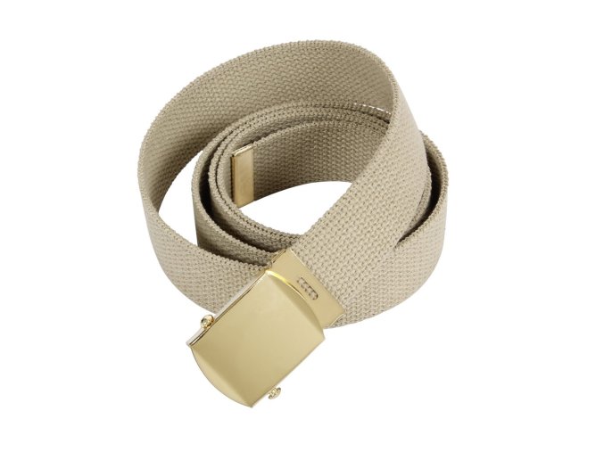 Opasek se ZLATOU sponou 135 cm KHAKI