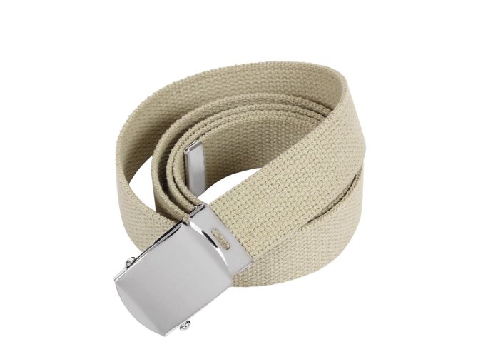 Opasek s chromovou sponou 110 cm KHAKI