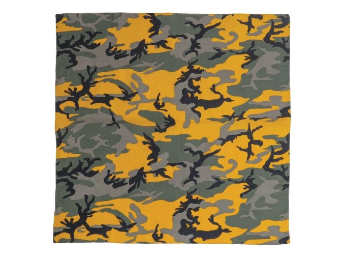 Šátek 68 x 68 cm JUMBO URBAN CAMO YELLOW