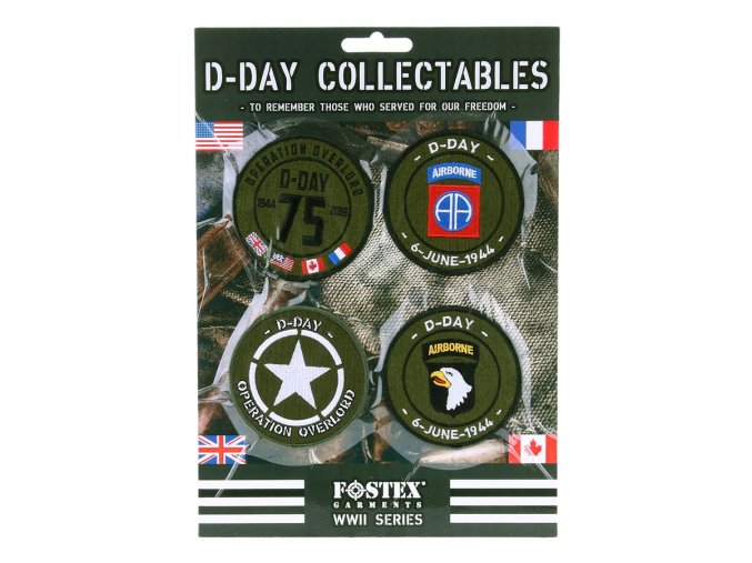 Nášivky D-DAY sada 4 kusy