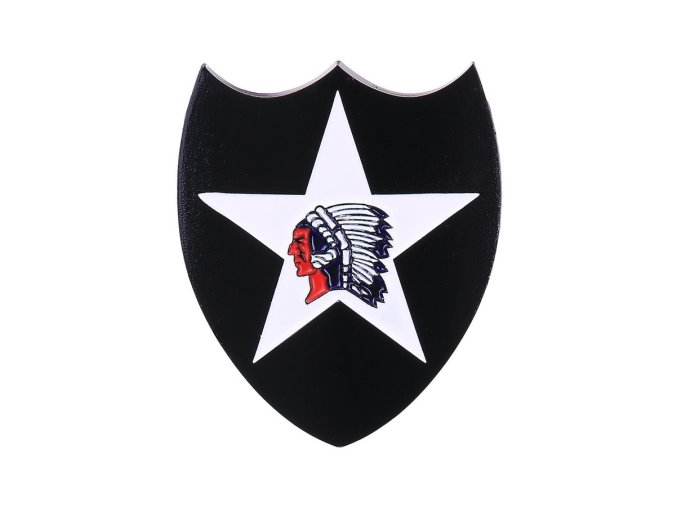 Znak kovový 2nd Infantry Division se samolepou