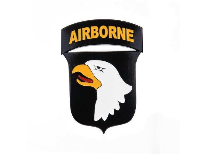Znak kovový 101st Airborne Division se samolepou