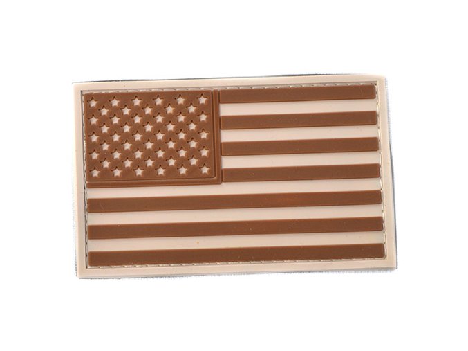 Nášivka VLAJKA USA plast DESERT