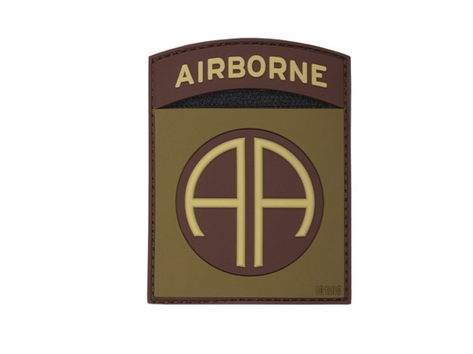 Nášivka 3D plastová AIRBORNE 82nd COYOTE