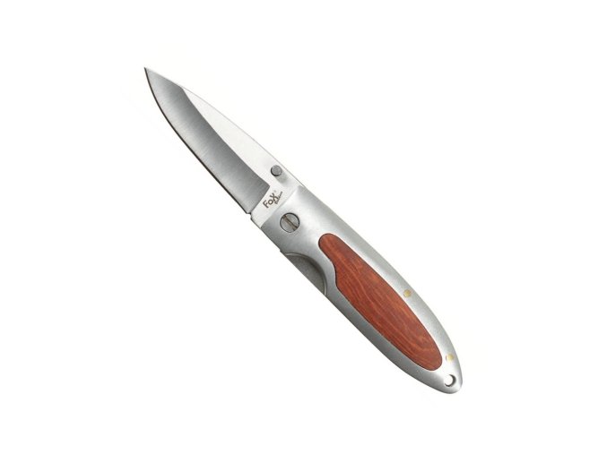 Nůž zavírací střenka dřevo 16 cm HNĚDÝ