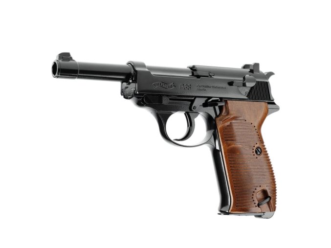 Pistole vzduchová UMAREX Legends P38 BLOWBACK CO2 ČERNÁ - BB 4,5mm steel