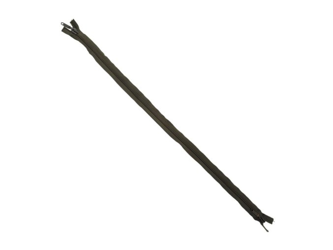 Zip dvoucestný plastový délka 80 cm OLIV