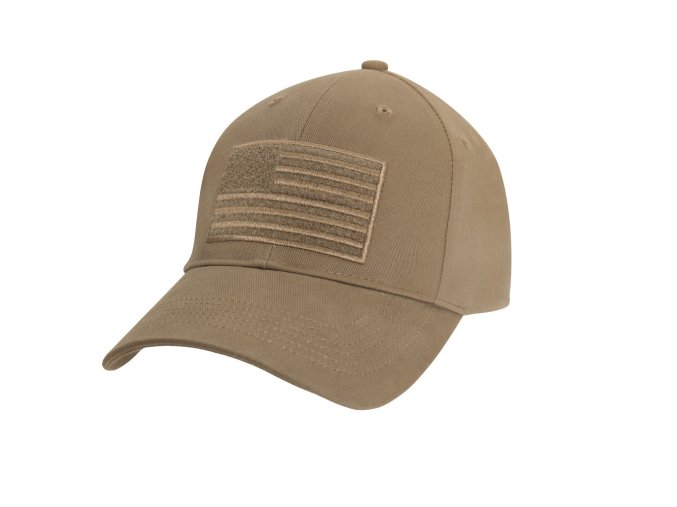 Čepice baseball US velcro vlajka COYOTE